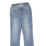 ROCK&ROLL Womens Jeans Blue Regular Flared Denim Medium W24 L32 Embroidered