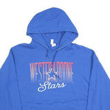 JERZEES Mens Blue Western Rome Stars Hoodie XL Cotton Blend Casual Pullover