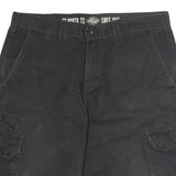 DICKIES Mens Black Cargo Shorts XL W34 Cotton Workwear Casual