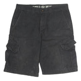 DICKIES Mens Black Cargo Shorts XL W34 Cotton Workwear Casual