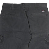 DICKIES Mens Black Cargo Shorts XL W34 Cotton Workwear Casual
