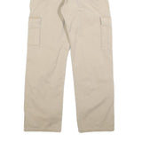 LEVI'S Mens Beige Cotton Blend Regular Cargo Trousers W32 L32 Zip Pockets