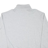 NEW BALANCE Mens Grey 1/4 Zip Sweatshirt XL Cotton Blend Casual Pullover