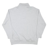 NEW BALANCE Mens Grey 1/4 Zip Sweatshirt XL Cotton Blend Casual Pullover