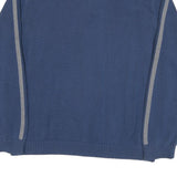 TOMMY HILFIGER Mens Blue Patterned Pullover Crew Neck Basic Knit XL Zip Jumper