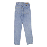 WRANGLER Womens Classic Blue Denim Medium Zip Jeans W24 L26 Comfortable Casual