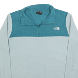 THE NORTH FACE Womens Blue & Light Blue Plain Pullover Crew Neck Jumper M