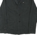 LEE Mens Black Cotton Blend Button Jacket S Casual Workwear Classics