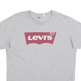 LEVI'S Mens Grey Red Graphic T-Shirt M Short Sleeve Crew Neck Cotton Casual