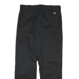 DICKIES Mens Cotton Blend Black Regular Fit Straight Leg Trousers W32 L29