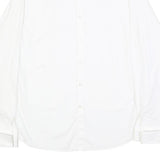 DKNY Mens White Slim Fit Cotton Shirt M Dress Formal Classic Collar