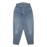 S OLIVER Womens Jeans Blue Relaxed Tapered Denim Medium W26 L26 Embroidered