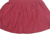 RED VALENTINO Womens Red Swing Mini Polyester Skirt M Lightweight Gathered Waist