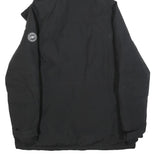 DKNY Womens Black Zip Jacket M Polyester Blend Sport Casual Hooded Pockets