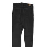 GUESS Womens Jeans Black Regular Skinny Denim W26 L29 Zip Fitted Stylish