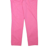 TOMMY HILFIGER Womens Slim Pink Cotton Blend Zip Trousers W34 L30 Casual