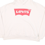 LEVI'S Womens White Hoodie 2XL Cotton Blend Casual Pullover Sweatshirt