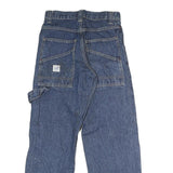 LEE Womens Blue Regular Straight Denim W26 L26 Workwear Carpenter Zip Jeans