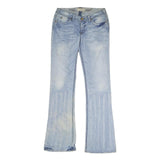 J & COMPANY Mens Regular Fit Bootcut Denim Light Blue W30 L34 Embroidered Back