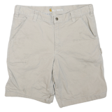 CARHARTT Mens Shorts Beige Casual Relaxed Fit L W36 Workwear Utility Pockets