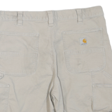 CARHARTT Mens Shorts Beige Casual Relaxed Fit L W36 Workwear Utility Pockets