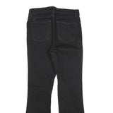 ALL SAINTS Womens Slim Black Jeans Denim Bootcut W27 L27 Raw Hem Zip