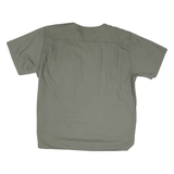 CARHARTT Mens Green Cotton Blend T-Shirt L Short Sleeve V-Neck Pocket Workwear
