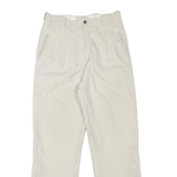 Womens Regular Fit Beige Polyester Blend Trousers W28 L29 Zip Plain