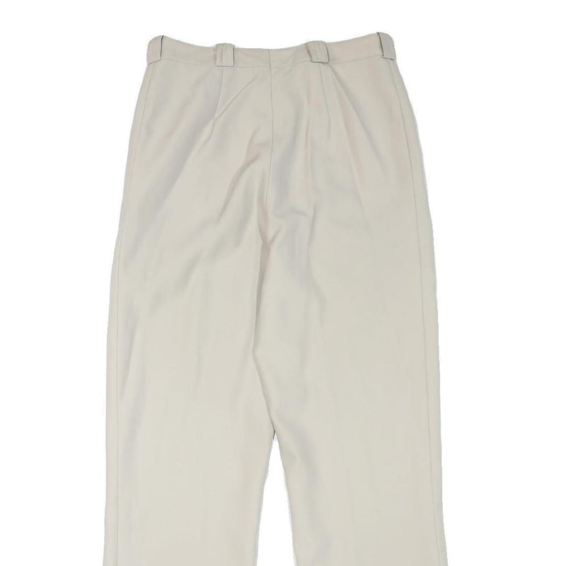 Womens Regular Fit Beige Polyester Blend Trousers W28 L29 Zip Plain