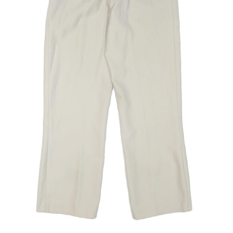 Womens Regular Fit Beige Polyester Blend Trousers W28 L29 Zip Plain