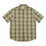 CARHARTT Mens Green & Cream Check Shirt M Casual Cotton Blend Button Front