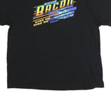 Mens Black Brady II Bacon Graphic T-Shirt 2XL Short Sleeve Crew Neck Racing
