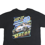 Mens Black Brady II Bacon Graphic T-Shirt 2XL Short Sleeve Crew Neck Racing