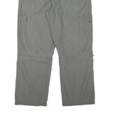 BIAGGINI Mens Relaxed Cotton Blend Grey Cargo Trousers W36 L28 Zip Closure