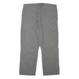 BIAGGINI Mens Relaxed Cotton Blend Grey Cargo Trousers W36 L28 Zip Closure