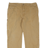 DICKIES Mens Jeans Beige Regular Straight Denim W40 L32 Workwear Utility Pants