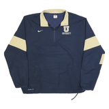NIKE Mens Navy & Beige University Track Jacket L Polyester Storm-Fit Zip