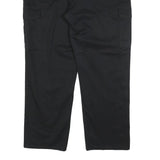 DICKIES Mens Black Relaxed Cargo Trousers W38 L32 Cotton Blend Zip Fastening