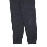 ADIDAS Mens Joggers Black M W32 L30 Polyester Blend Regular Fit Tapered Leg