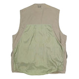Game Winner Mens Beige Cotton Blend Zip Gilet L Quilted Workwear Utility