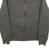 SCHOTT Mens Grey Wool Blend Zip Jacket M Knit Casual Warm Winter Outerwear