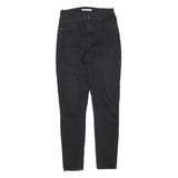 LEVI'S 721 Womens Jeans Black Slim Skinny Denim W28 L30 Zip Cotton Blend