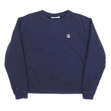 FILA Womens Navy Blue Sweatshirt Crew Neck XL Cotton Blend Pullover Casual