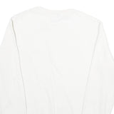 CHAMPION Mens White Crew Neck M Cotton Blend Sweatshirt Pullover Logo