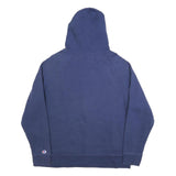 CHAMPION Mens Navy Full Zip Hoodie L Cotton Blend Casual Sweatshirt