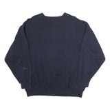 HAPPY LIFE Mens Navy Sweatshirt Crew Neck M Cotton Pullover Casual Unisex