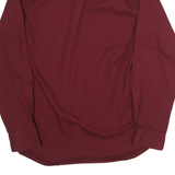 WRANGLER Mens Maroon Plain Cotton Shirt M Casual Button Pocket