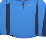 BERGHAUS Mens Blue & Navy Plain Jumper 1/4 Zip Polyester S Outdoor Sportswear