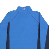 BERGHAUS Mens Blue & Navy Plain Jumper 1/4 Zip Polyester S Outdoor Sportswear
