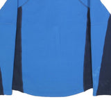 BERGHAUS Mens Blue & Navy Plain Jumper 1/4 Zip Polyester S Outdoor Sportswear